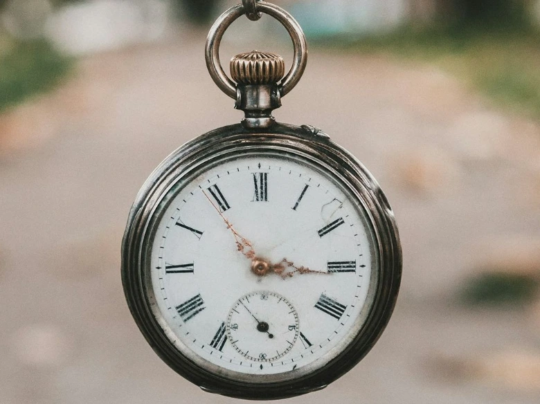 pocket watch at 3:55